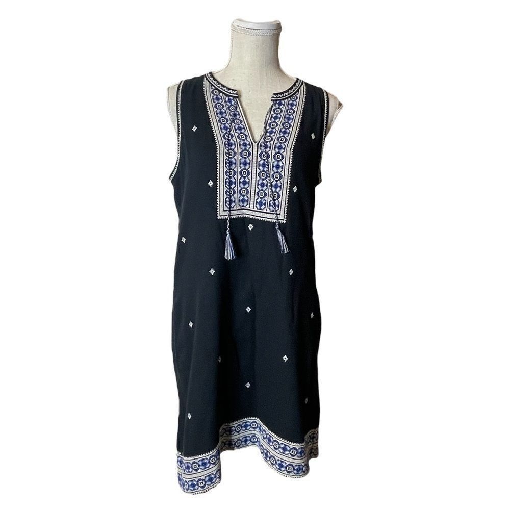 Madewell Embroidered Suncoast Dress in Navy Blue - Picture 12 of 17